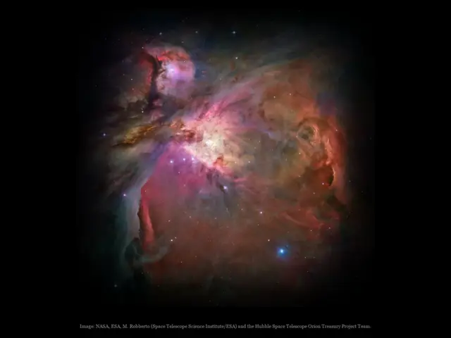 Emission nebula (Orion Nebula (M42)), a real image