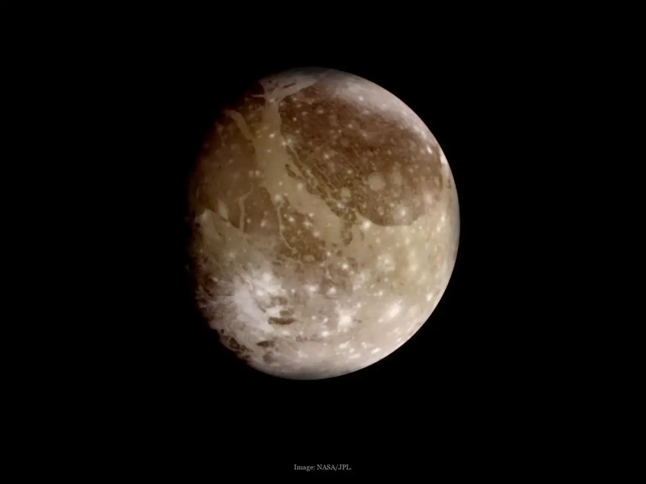 Ganymede (Moon of Jupiter), a real image