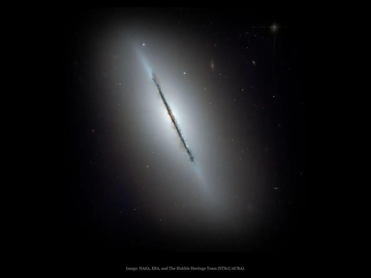 Lenticular galaxy (NGC 5866), a real image