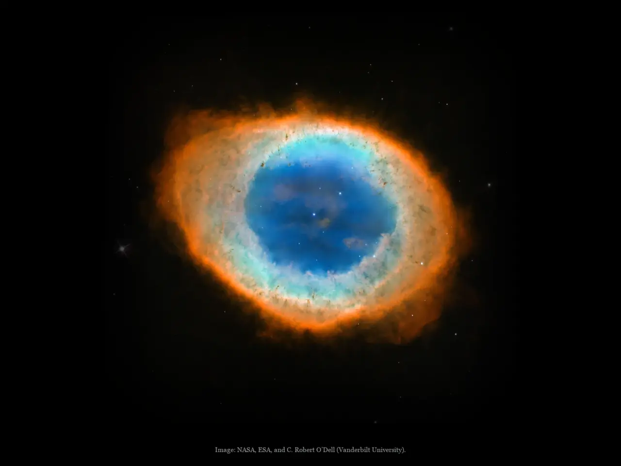 Planetary nebula (Ring Nebula (M57)), a real image