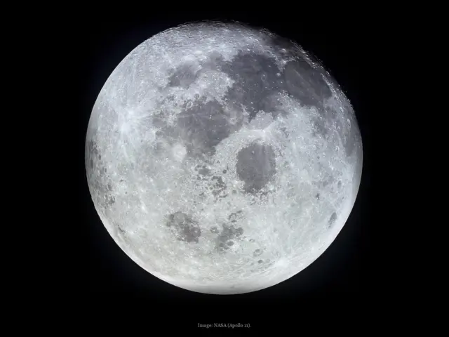 The Moon (Moon of Earth), a real image