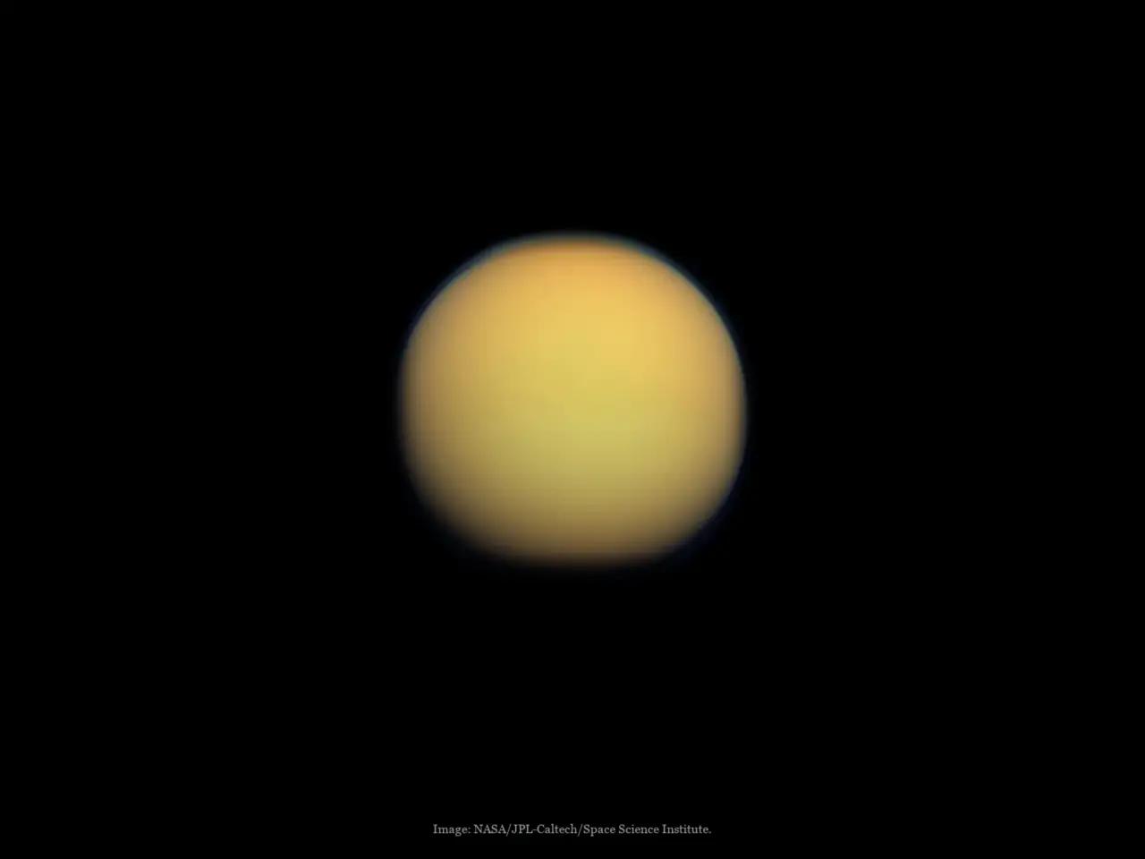 Titan (Moon of Saturn), a real image