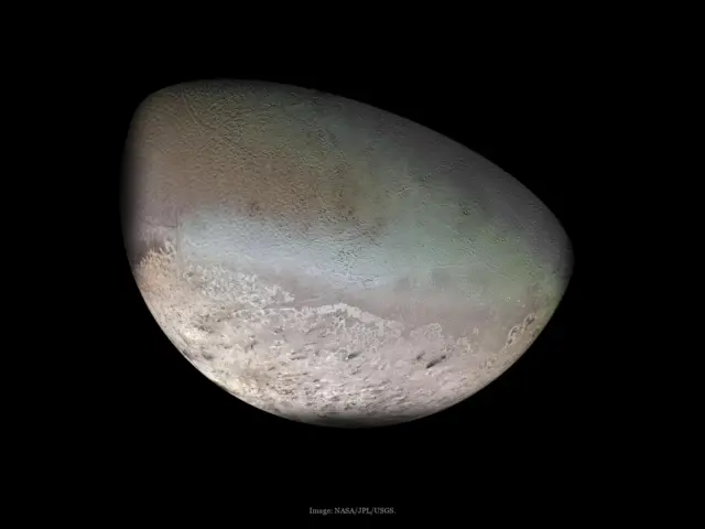 Triton (Moon of Neptune), a real image